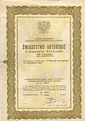 Świadectwo autorskie Adam Obidziński