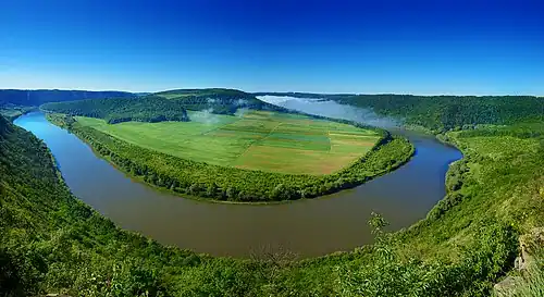 Dniester Canyon National Nature Park near Chervona mountain