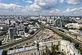 Semyonovskaya [ru] and Rubtsovskaya [ru] embankments in the area of Elektrozavodskaya station of Moscow Metro.