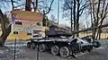 Russian tank destroyed in eastern Ukraine
