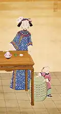 In daily dress, with Princess Shou'an of the First Rank