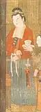 A female ghost in typical Ming-style Hanfu, adapted from a Buddhist allegory