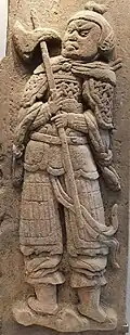 Song dynasty soldier wearing mountain pattern armour