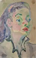 Dong-shin Bae The gall 1954 (13.2x21.8 cm) Watercolor