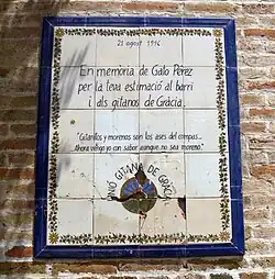 Memorial plaque