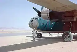 A Nord Noratlas transport aircraft of 103 Squadron "Elephants" (see nose) during the Six-Day War in June 1967