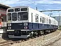 1000 series set 1004 in retro-style blue and cream livery in June 2017