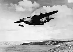 Image 43A No. 10 Squadron Sunderland departing for a patrol over the Atlantic in 1941 (from Australia in World War II)