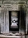 Sanctum with plain doorframe and Gaja-lakshmi at the lalitabimba