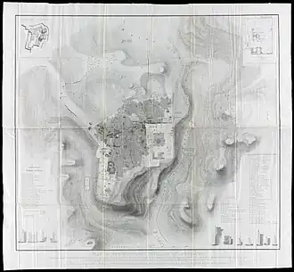 A detailed map of Jerusalem from the 19th century