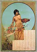 An early pin-up calendar