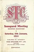 Front cover of the 1944 Lord Mayor’s Cup racebook
