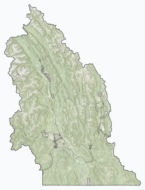 Elkford is located in Regional District of East Kootenay