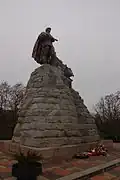 Side view of the memorial