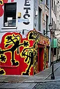 Street art at the junction of Crown Alley and Cope St