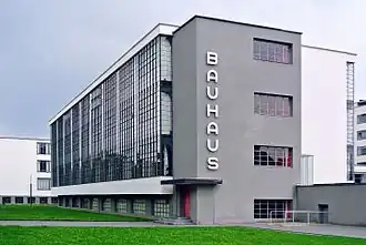 Image 43Bauhaus building (Germany). The Bauhaus style co-started modernist architecture. (from Architecture)