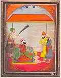 19th century painting depicting Guru Tegh Bahadur.