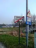 Town sign: no speed limit of 50 km/h any more in Aaigem