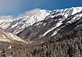 Southwest aspect of Abrams Mountain in winter