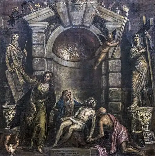 Titian Pietà, 353 × 348 cm
