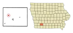 Location of Carbon, Iowa