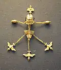 Gold ornament based on a lions head