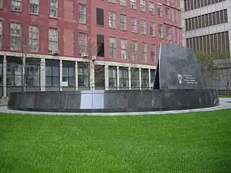 The memorial at the burial ground