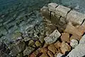 Remains of the westernmost tower of the north wall.