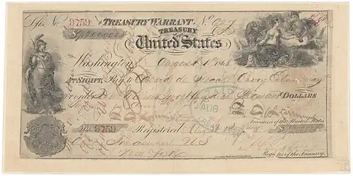 Image 13 Check used for the Alaska Purchase Check: William H. Seward; scan: Our Documents initiative The check used for the Alaska Purchase, issued on August 1, 1868, and signed by US Secretary of State William H. Seward. For a total of $7.2 million, the United States government purchased Russian America from the Russian Empire (represented here by Russian Minister to the United States Eduard de Stoeckl). The lands involved became the modern state of Alaska in 1959. More featured pictures