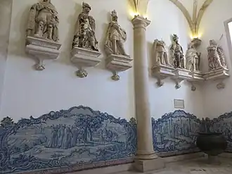 Azulejos (ca. 18th century[33]) of the Alcobaça Monastery