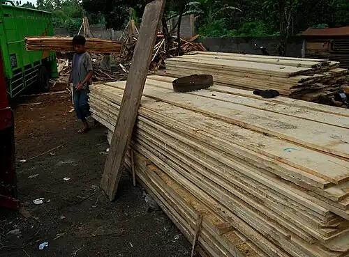 Sawn timber, Lombok, Indonesia