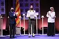 Putellas receiving the Creu de Sant Jordi in 2021