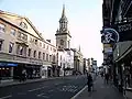 View of All Saints Church from the west along the High Street.