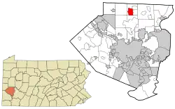 Location in Allegheny County and the U.S. state of Pennsylvania