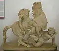 Amazon (headless) fighting a Celt (from Anzio, Antonine age)[29]