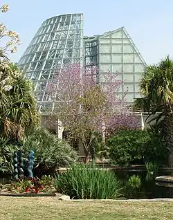 Outside view of one of the conservatory pavilions.