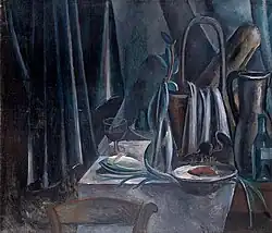 Nature morte (Still Life), 1912, oil on canvas, 100.5 × 118 cm, The State Hermitage Museum, Saint Petersburg, Russia. Reproduced in Du "Cubisme", 1912