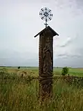 A roofed pole with the image of St. Mary near Angiriai