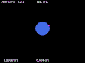 Animation of HALCA around the Earth    HALCA  ·   Earth