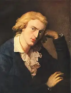 Friedrich Schiller. Graff started it in 1786, and finished in 1791. It was often copied. The original is at Dresden's "Kügelgenhaus".