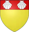 A chief bearing charges (two scallops).