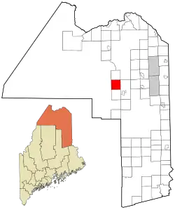 Location of Nashville Plantation, Maine