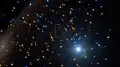 Artist's impression of the black hole binary system in NGC 3201.[17]