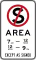 (R5-72) No Stopping Area