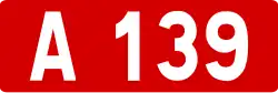 A139 autoroute shield
