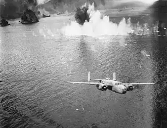 90th Bomb Squadron during the 2 November 1943 attack on Simpson harbor