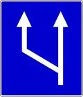 III-71 Beginning of traffic lane