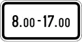 Т10 Validity time of the traffic sign