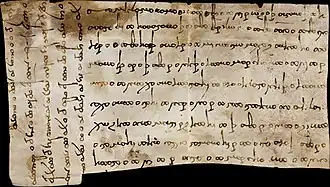 Bactrian language letter from "Meyam, King of the people of Kadag", "Meyam" is thought to be Mehama. Dated to 461-462 CE, from the archives of the Kingdom of Rob.