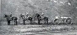 A 21 cm Mörser barrel being transported.